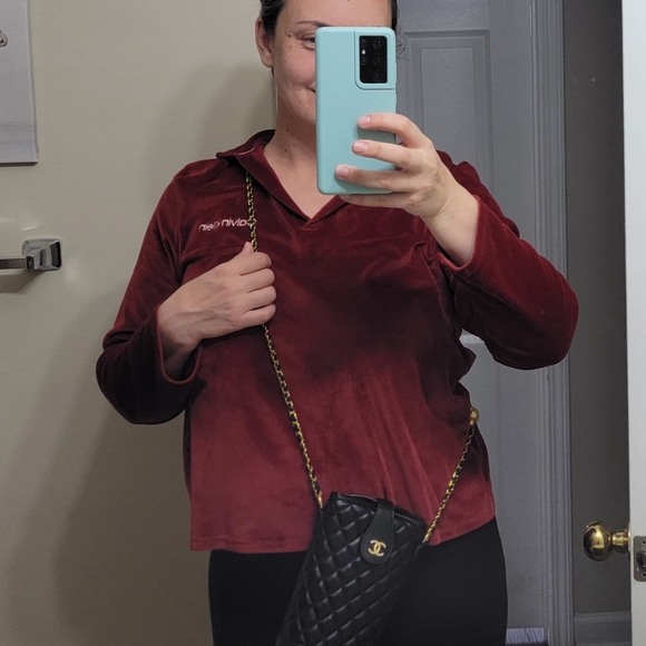 Black Quilted Mini Bag with Gold Accents - Picture 9 of 9